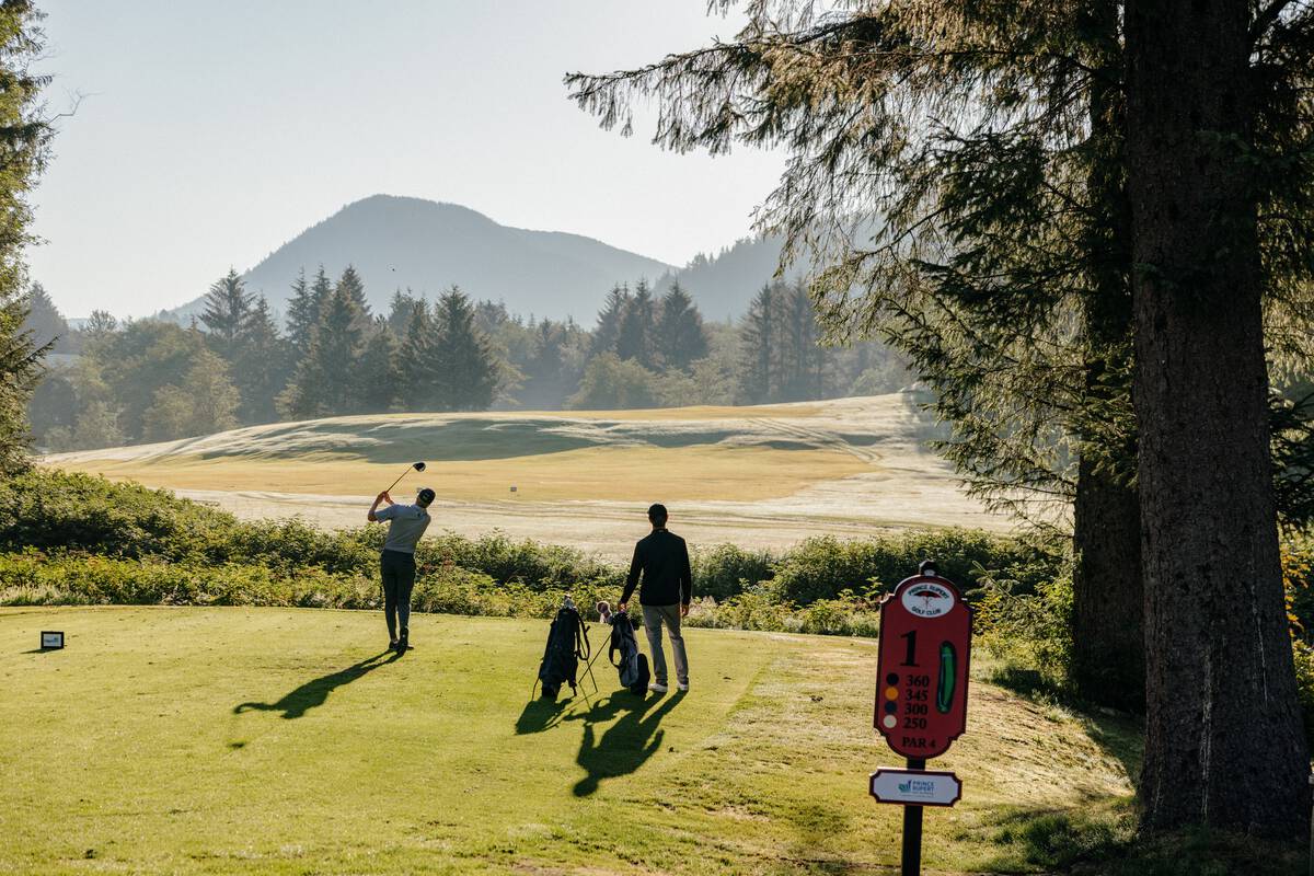 Golfing at Prince Rupert Golf Club.